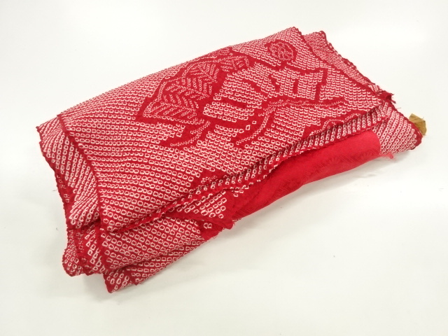 JAPANESE KIMONO / ANTIQUE ARAIHARI FOR HAORI / SILK / ALL SHIBORI / PINE